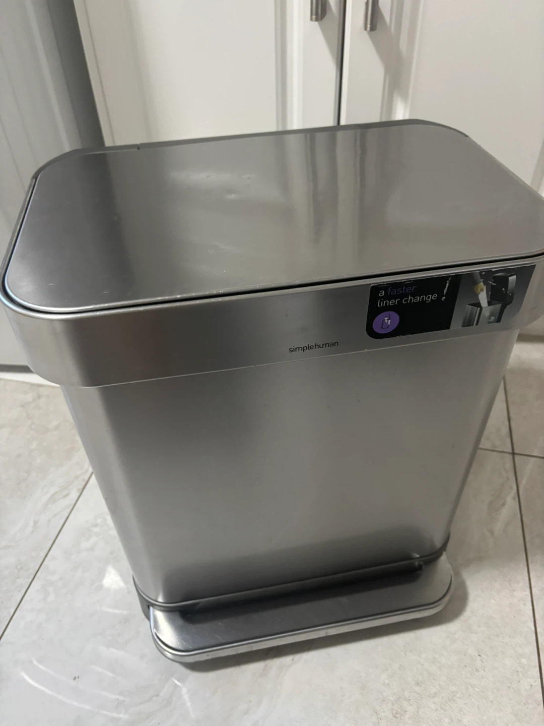 Simplehuman Rectangular Step Can - Silver