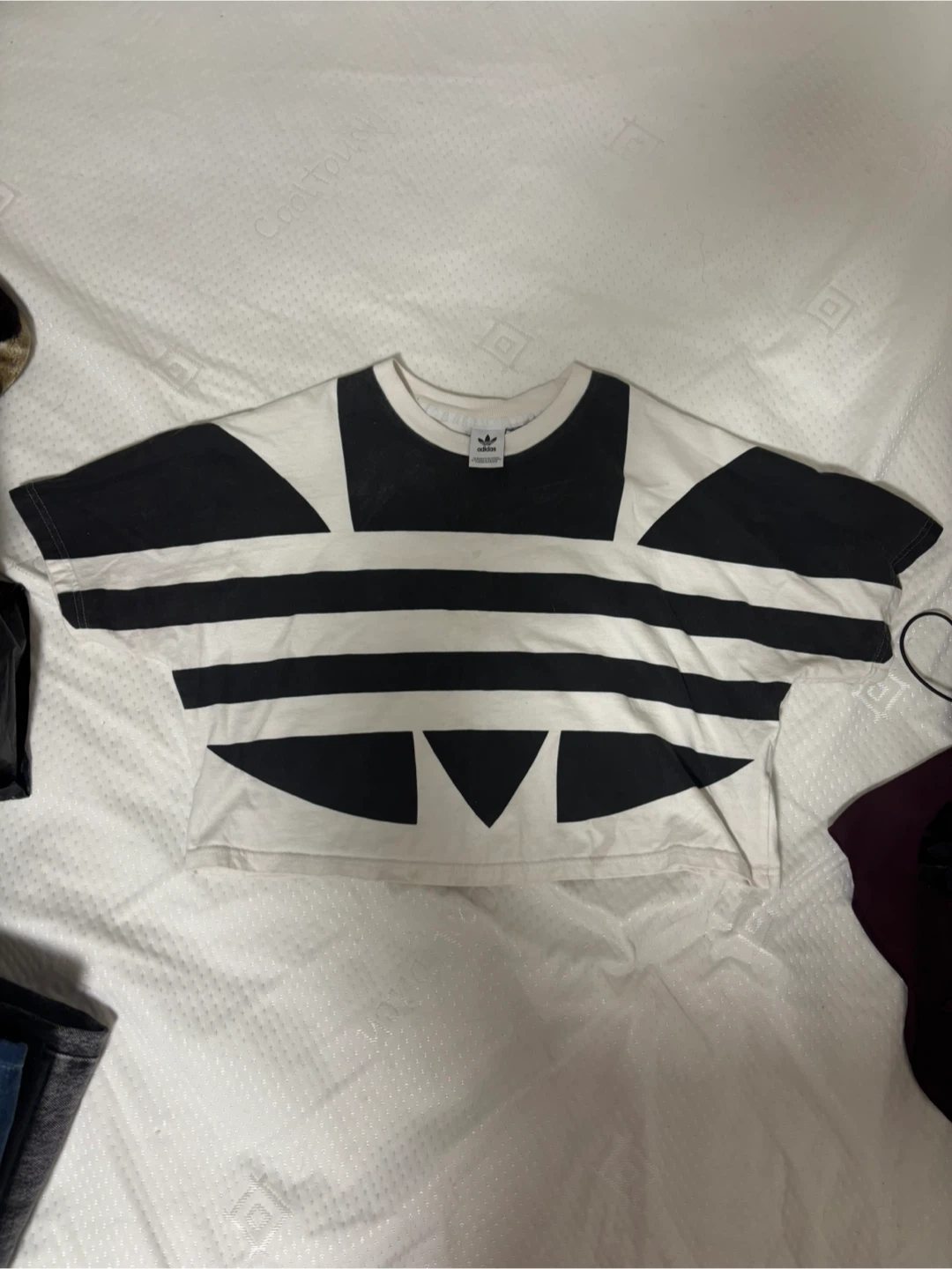 Adidas Black & White Crop Top