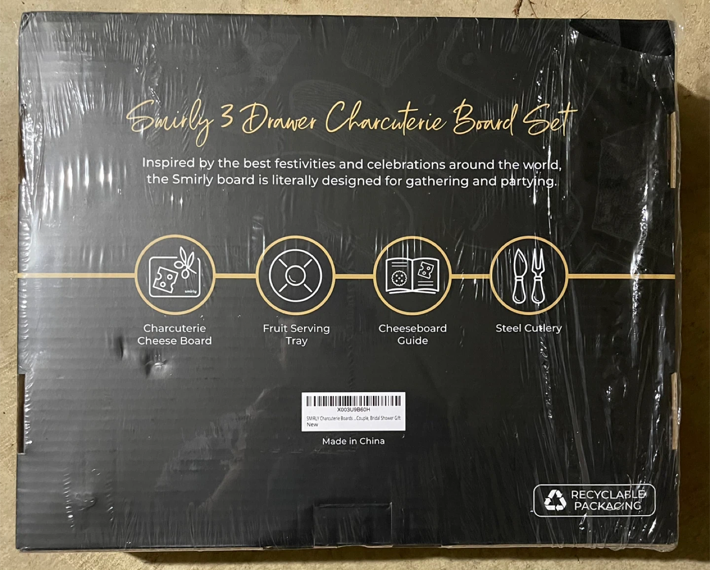 Smirly 3 Drawer Charcuterie Board Set - New in Box! - photo 2