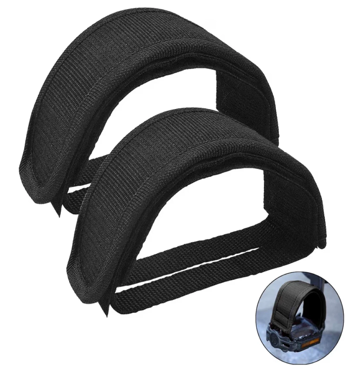 Bike Pedal Straps - Black