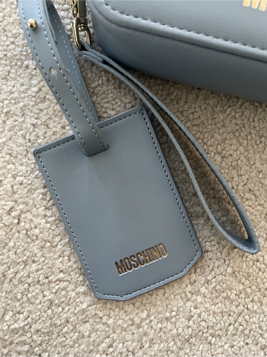Moschino Pale Blue Pouch with Tag - photo 3