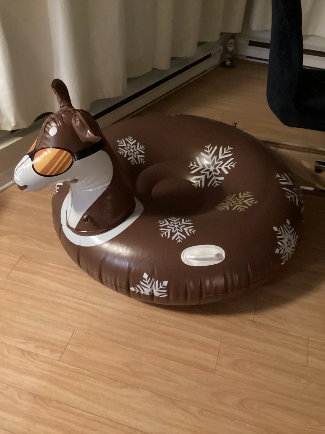 Inflatable sturdy Snow Tube Sled - cool deer design - photo 3