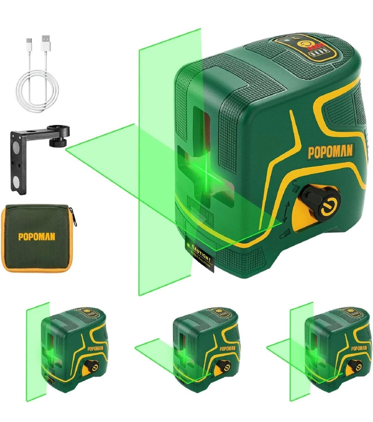 Cross Line Laser Green 45 m, Laser Spirit Level Pulse Mode - photo 2