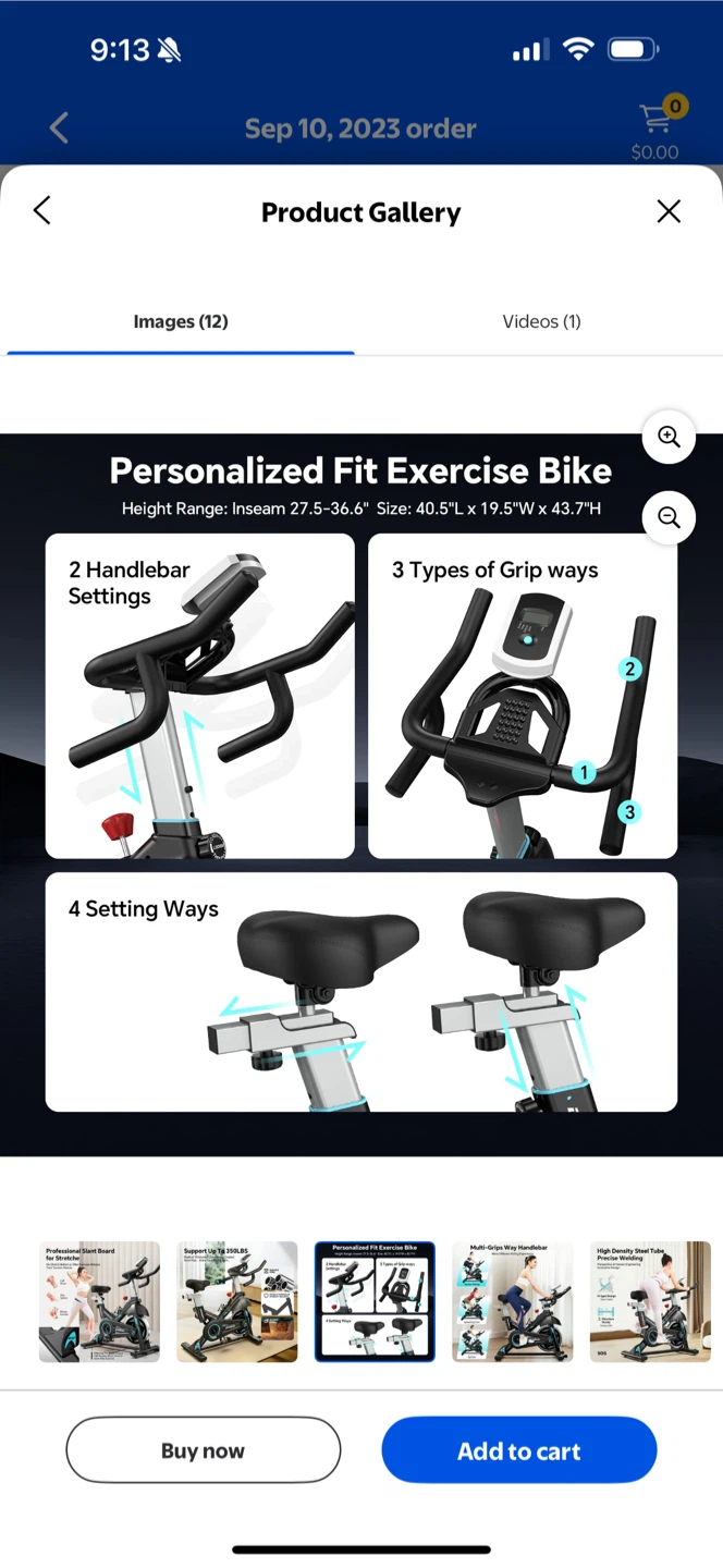 pooboo Exercise Bike - Personalized Fit - photo 3