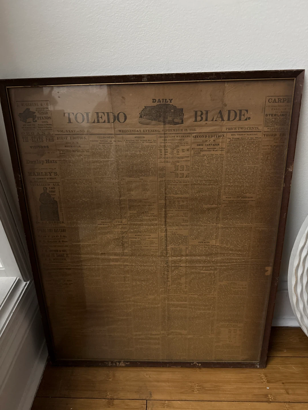 Framed Toledo Blade Newspaper - photo 2