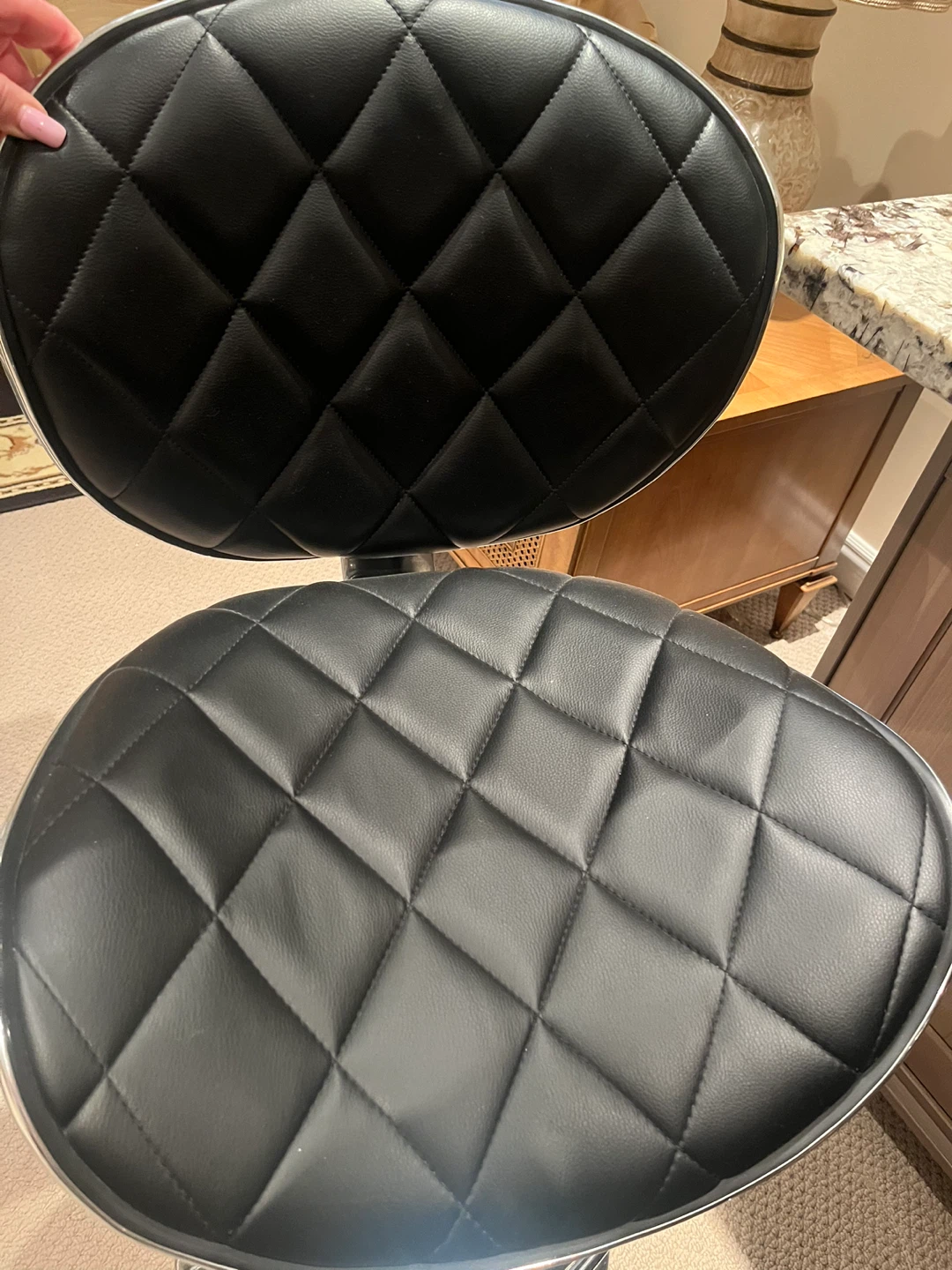 Adjustable Height Black Bar Stool - photo 2