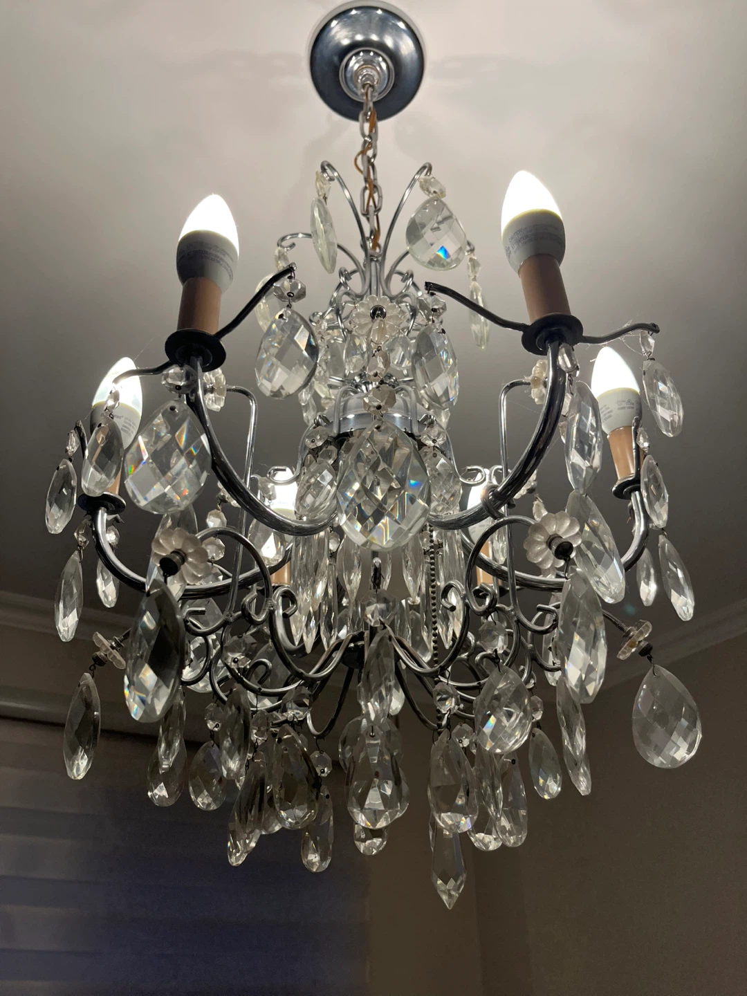 Crystal Chandelier (21” height)
