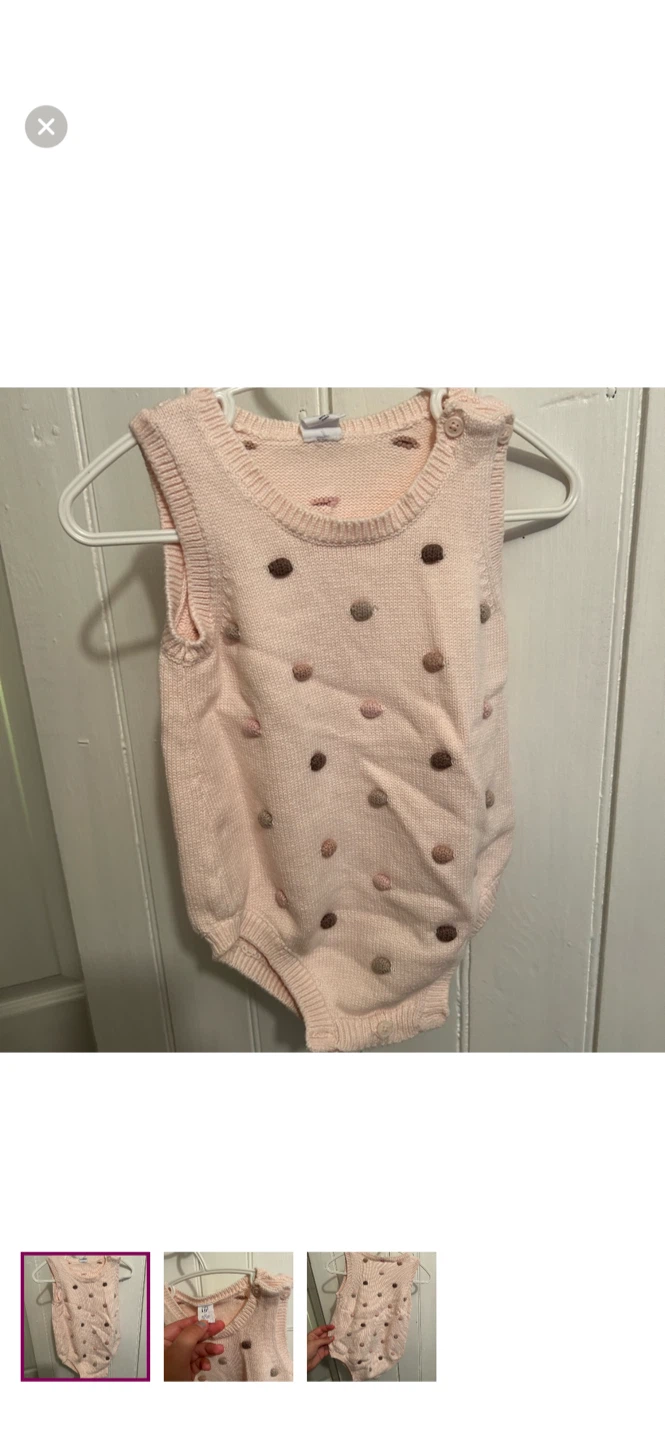 Baby Gap Sleeveless Knit Romper 6-12 Months