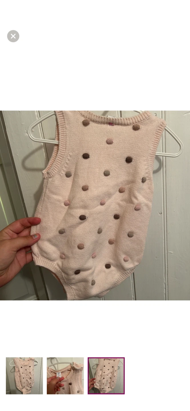 Baby Gap Sleeveless Knit Romper 6-12 Months - photo 3