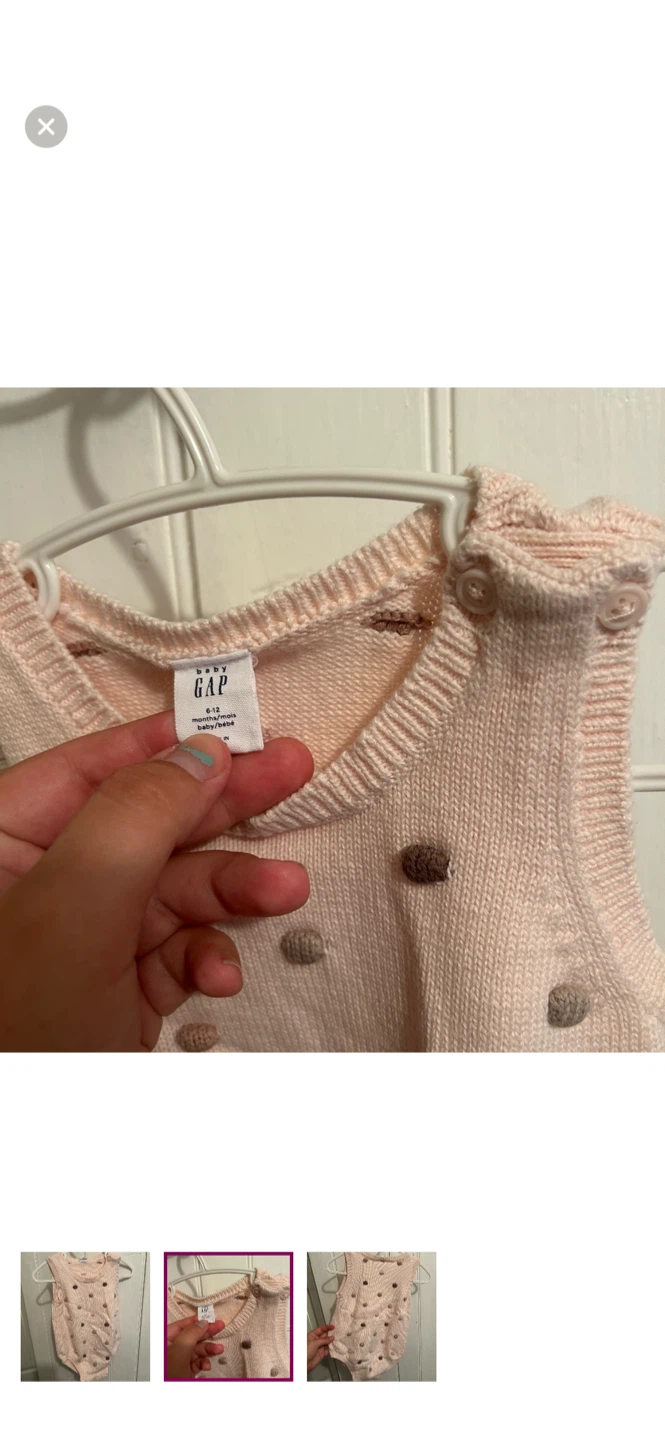 Baby Gap Sleeveless Knit Romper 6-12 Months - photo 2