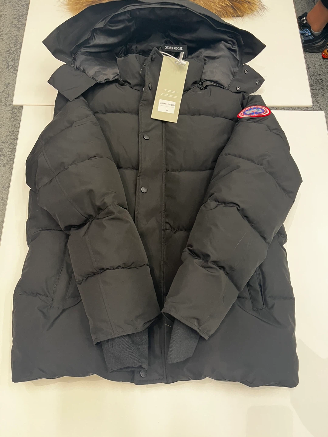 Canada Goose Black Puffer Jacket - Size L