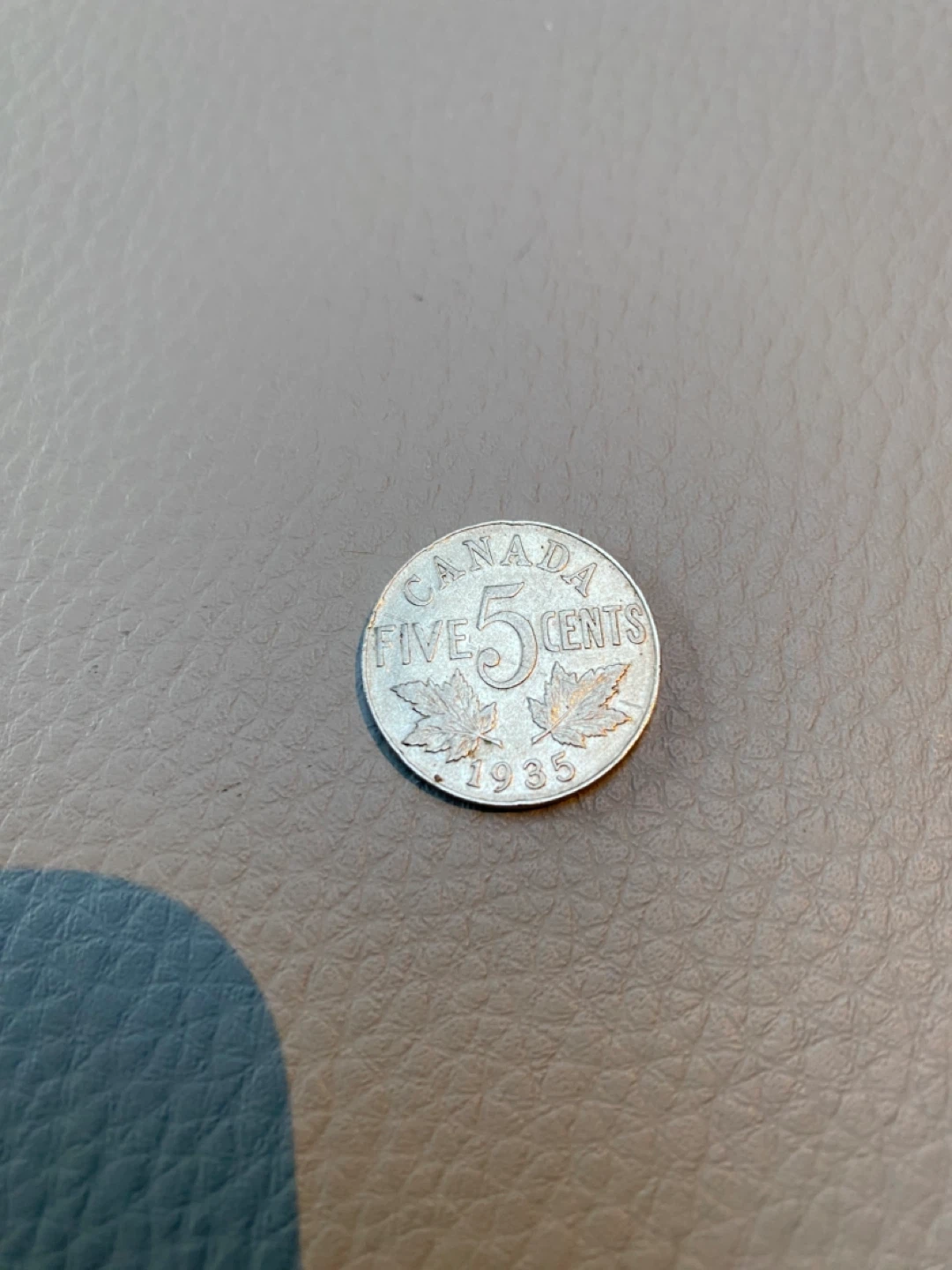 1935 Canadian Five Cent Coin