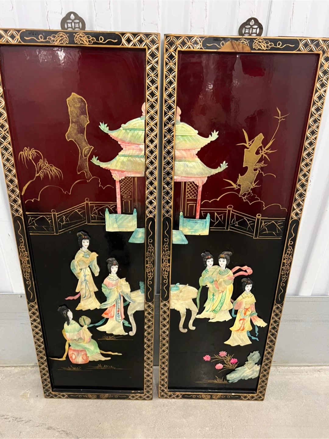 Asian Lacquer Wall Panels