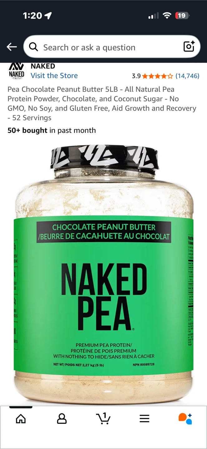 Naked Pea Chocolate Peanut Butter 5 lb