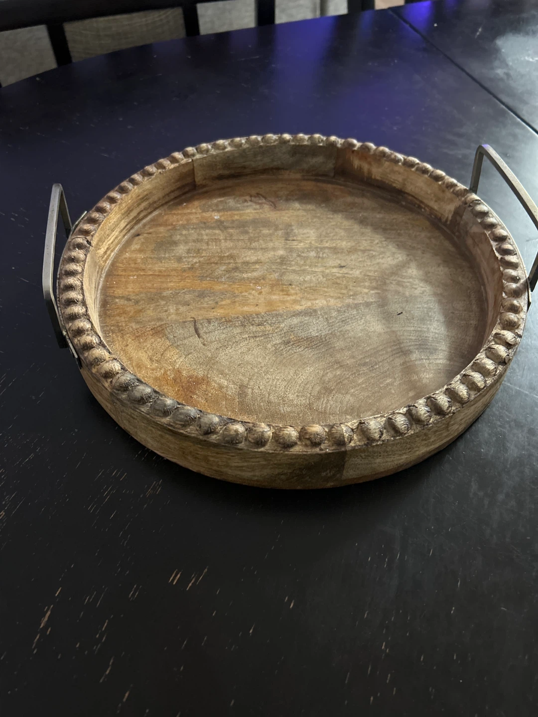 Wendy Bellissimo Round Wood Tray 🥕