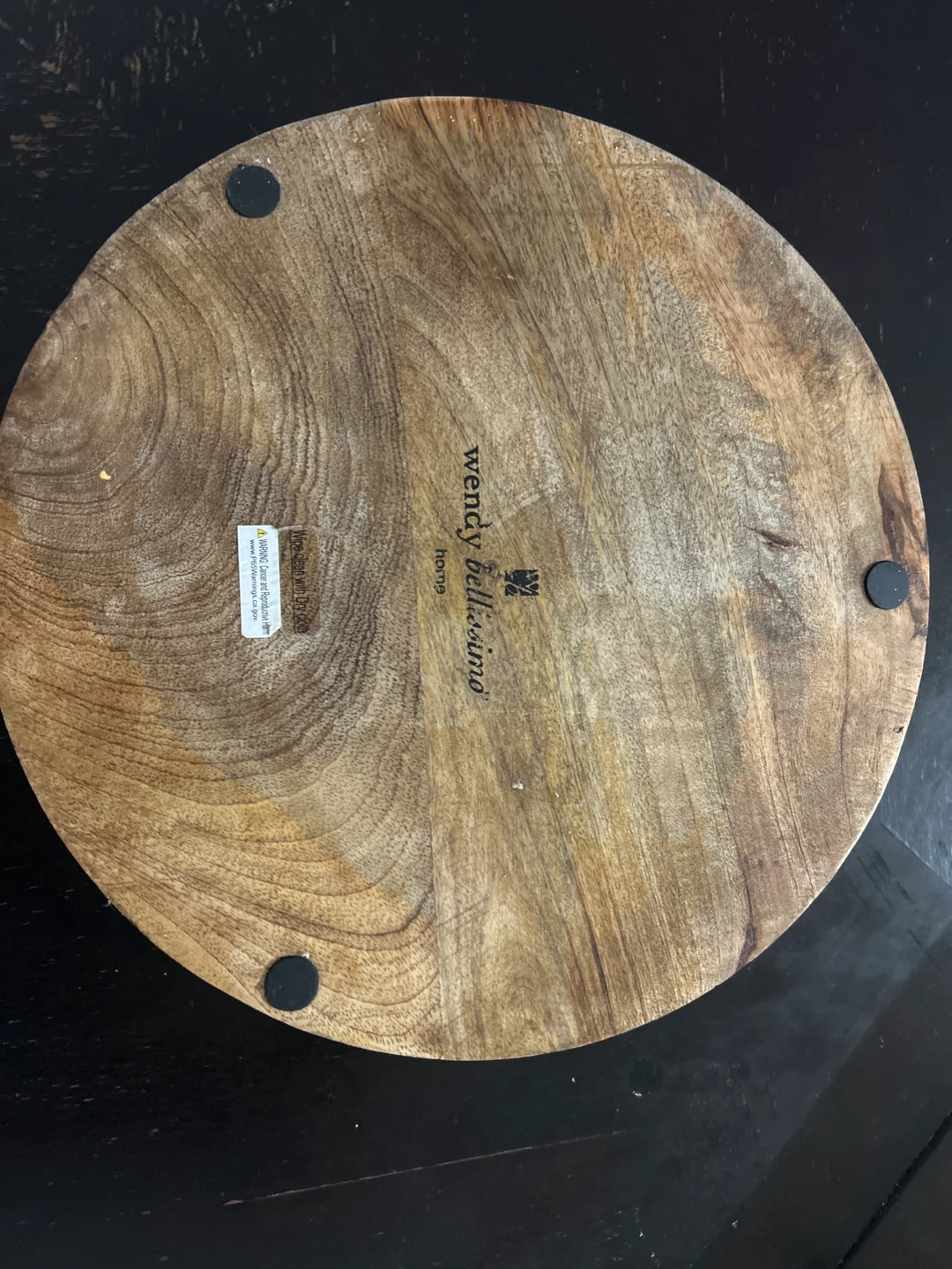 Wendy Bellissimo Round Wood Tray 🥕 - photo 2