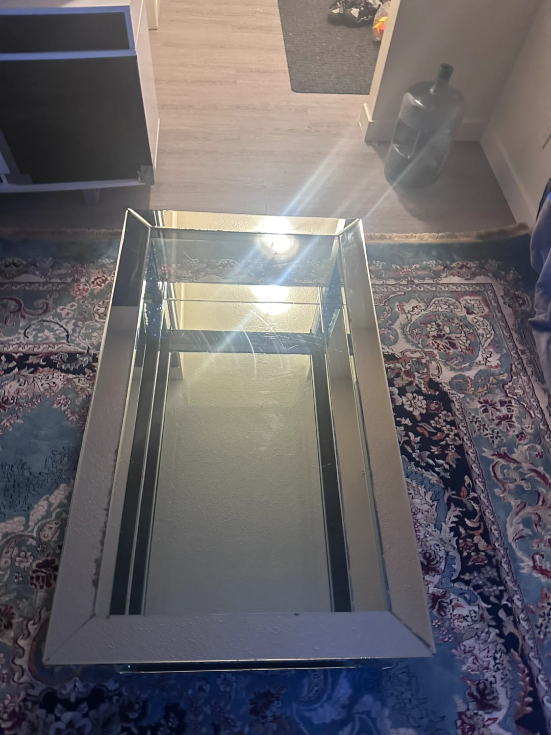 Mirrored Coffee Table with Crushed Diamonds - photo 2