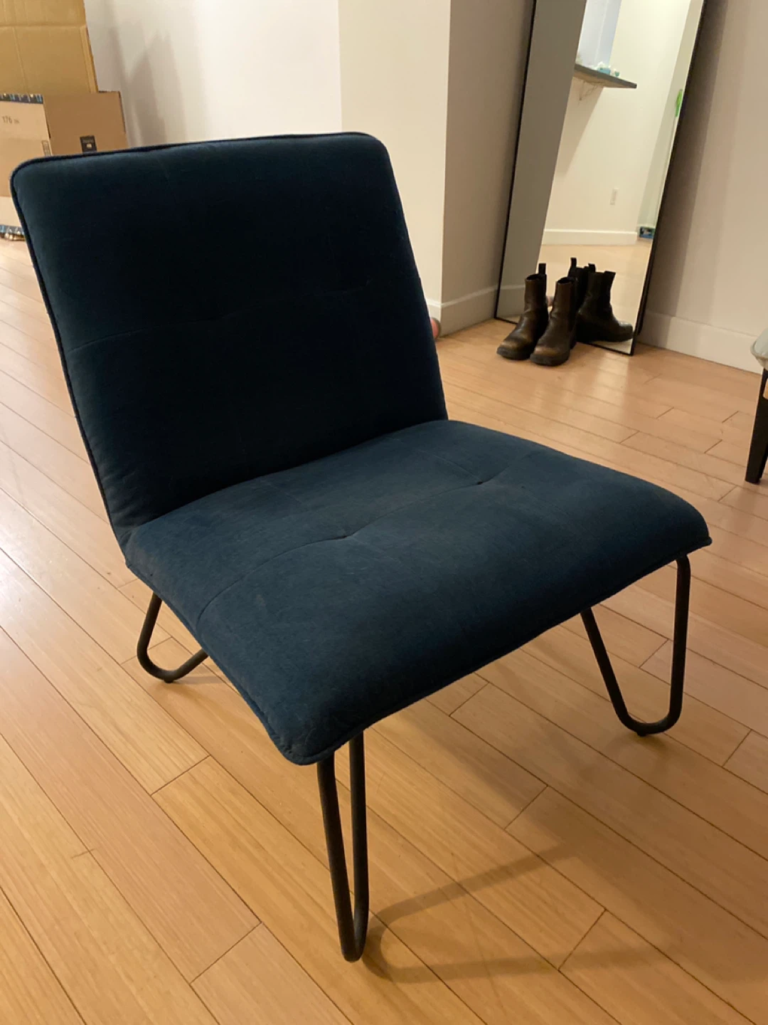 Dark Blue Accent Chair