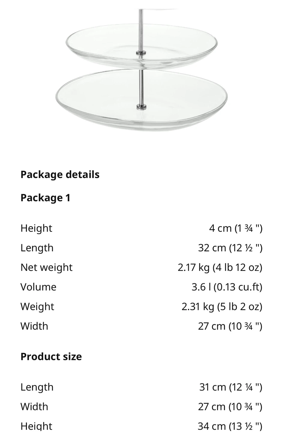 3-Tier Serving Stand - photo 3