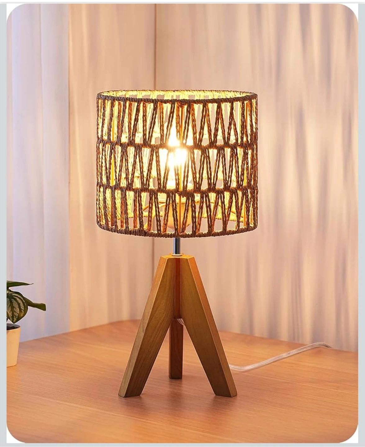 Small Table Lamp Bedside Lamp Nightstand Lamp Boho