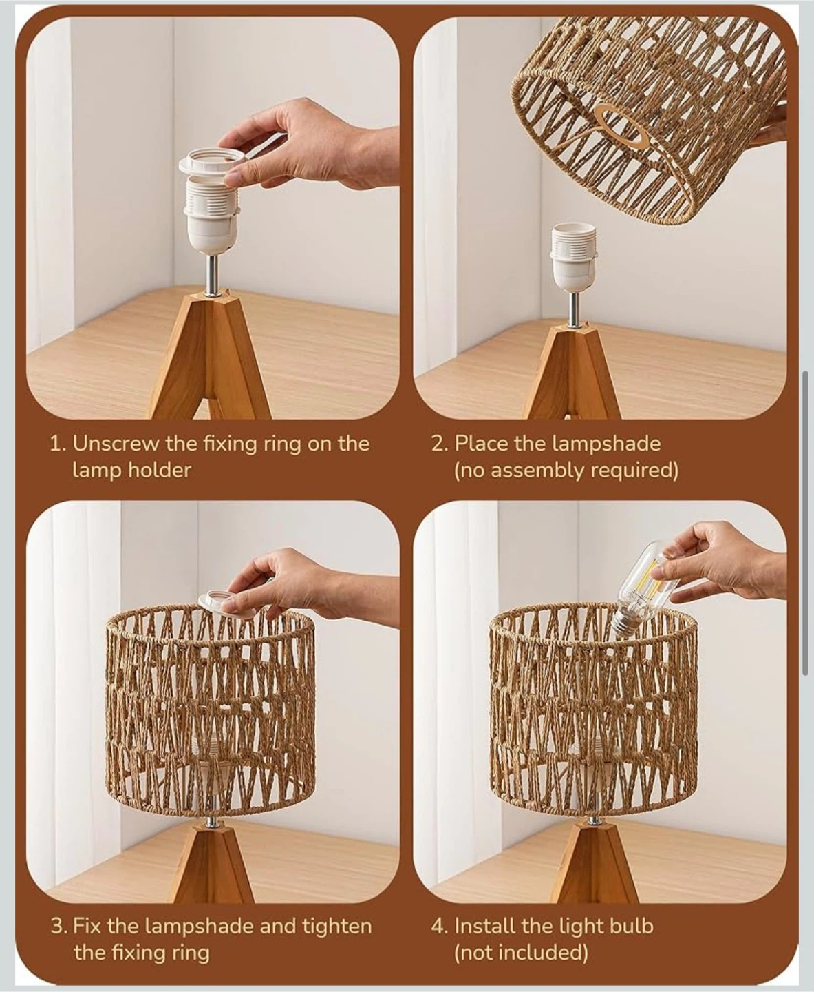 Small Table Lamp Bedside Lamp Nightstand Lamp Boho - photo 4