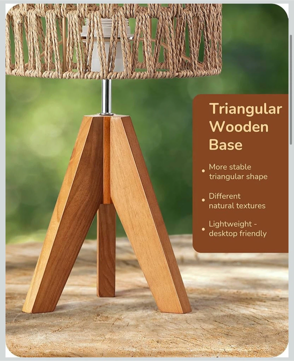 Small Table Lamp Bedside Lamp Nightstand Lamp Boho - photo 3