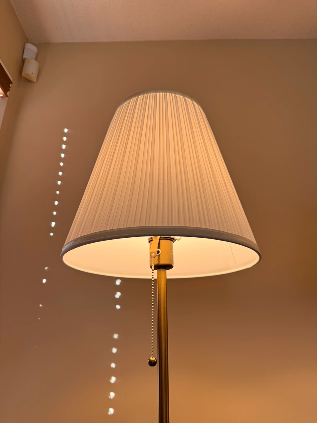 Pair of Brass Floor Lamps with White Shades - photo 3