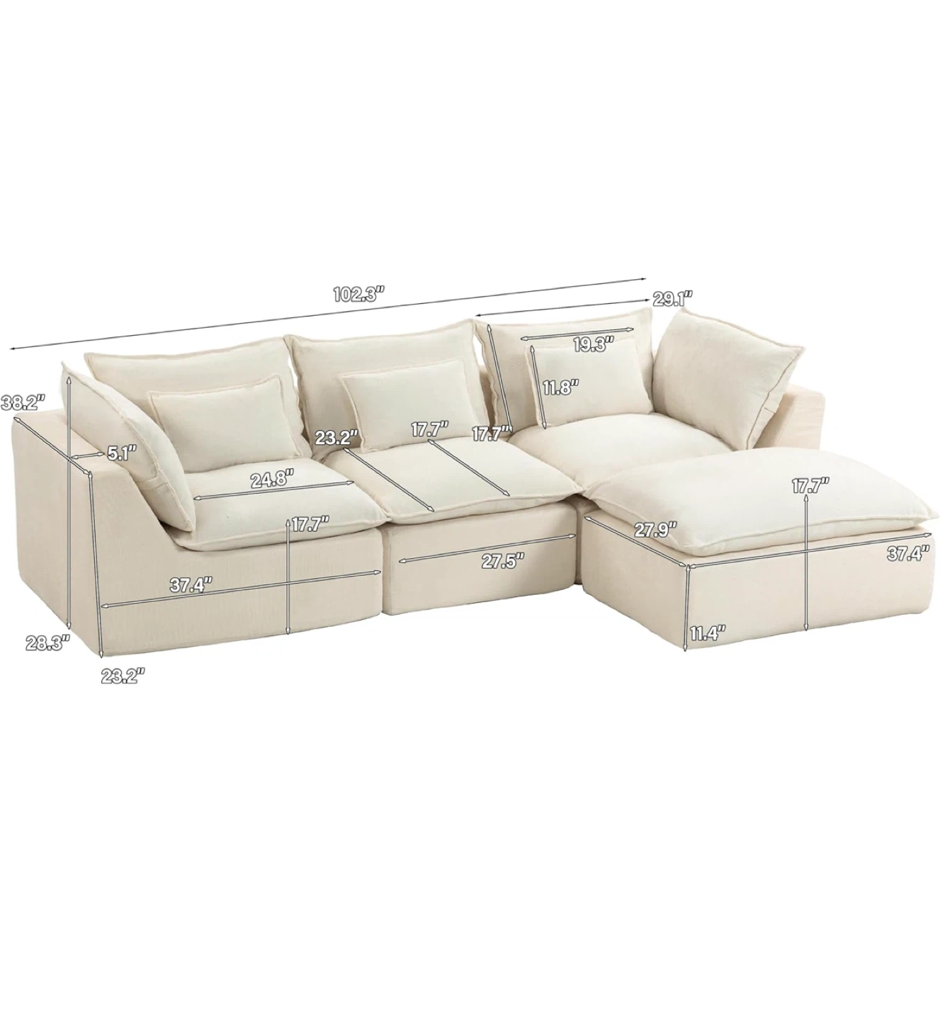 BRAND NEW Cloud Couch from Amazon - photo 2