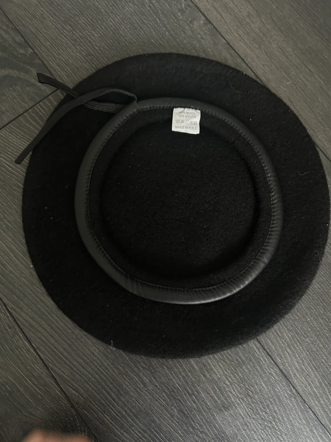 Black Wool Beret Hat - photo 2