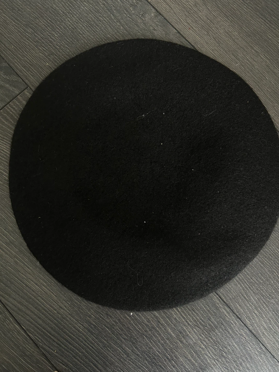 Black Wool Beret Hat