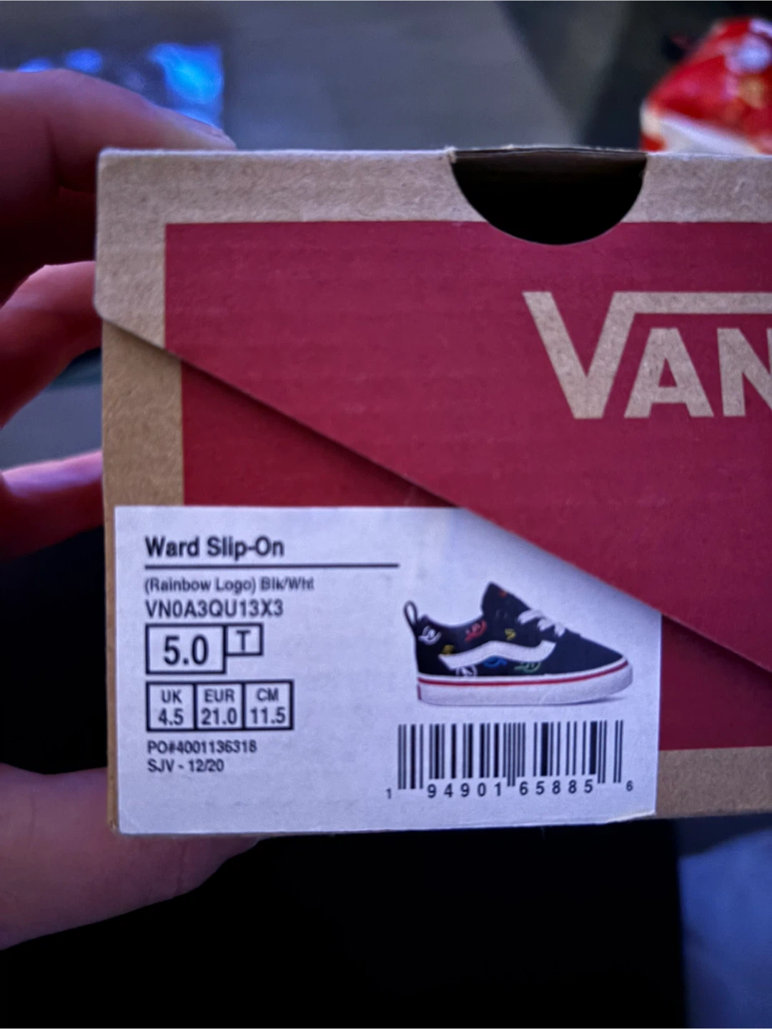 New Vans Ward Slip-On (Rainbow Logo) - Size 5T - photo 2