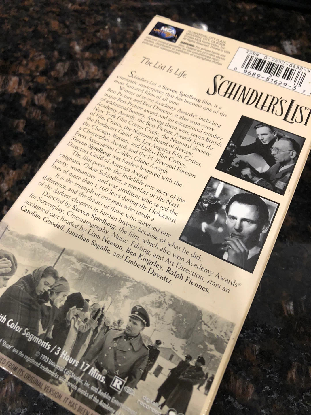 VHS “ Schindler’s List” - photo 2