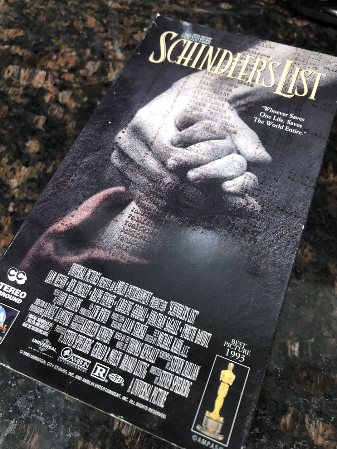 VHS “ Schindler’s List”