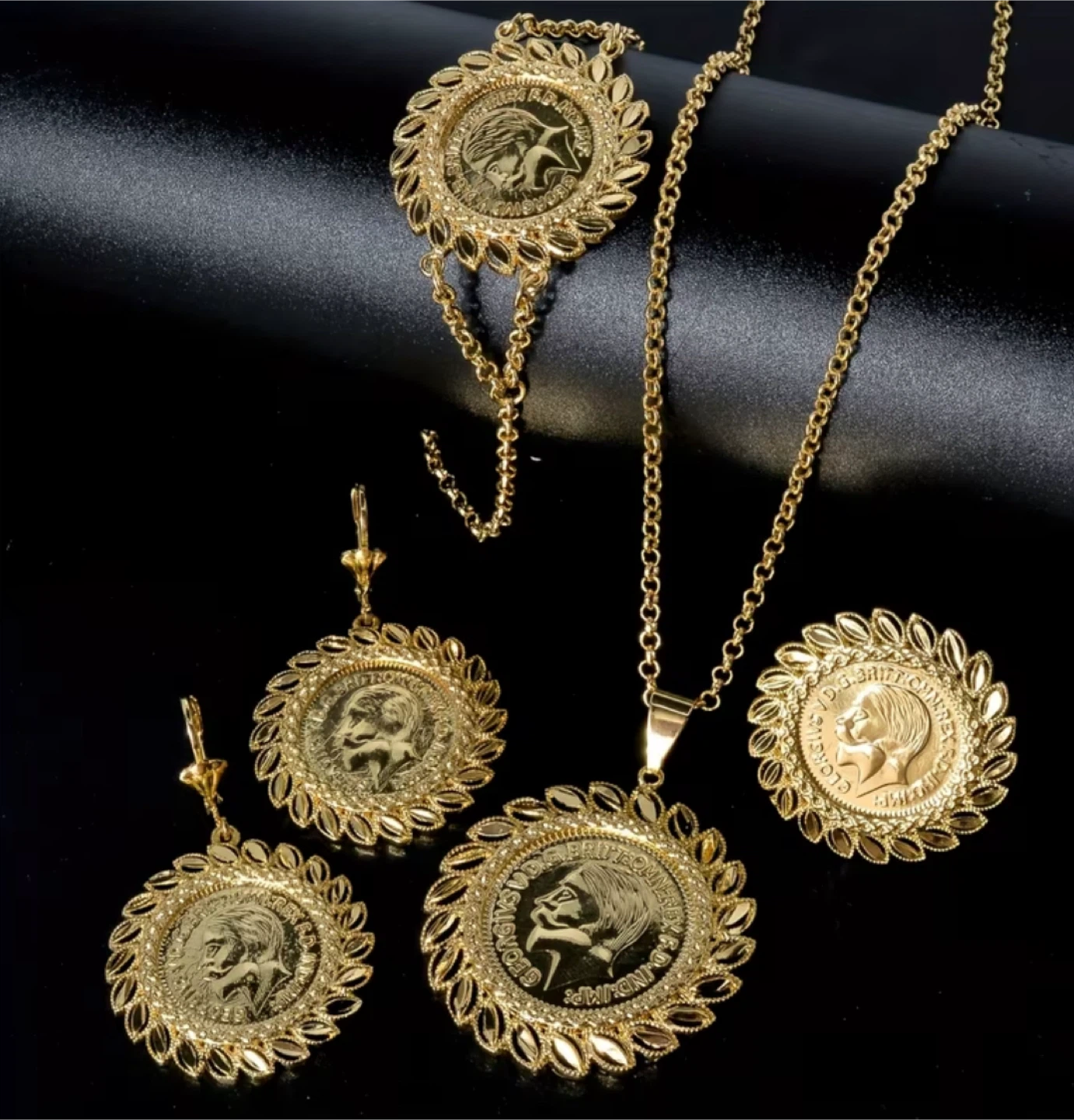 18 karat Gold plated set for $50