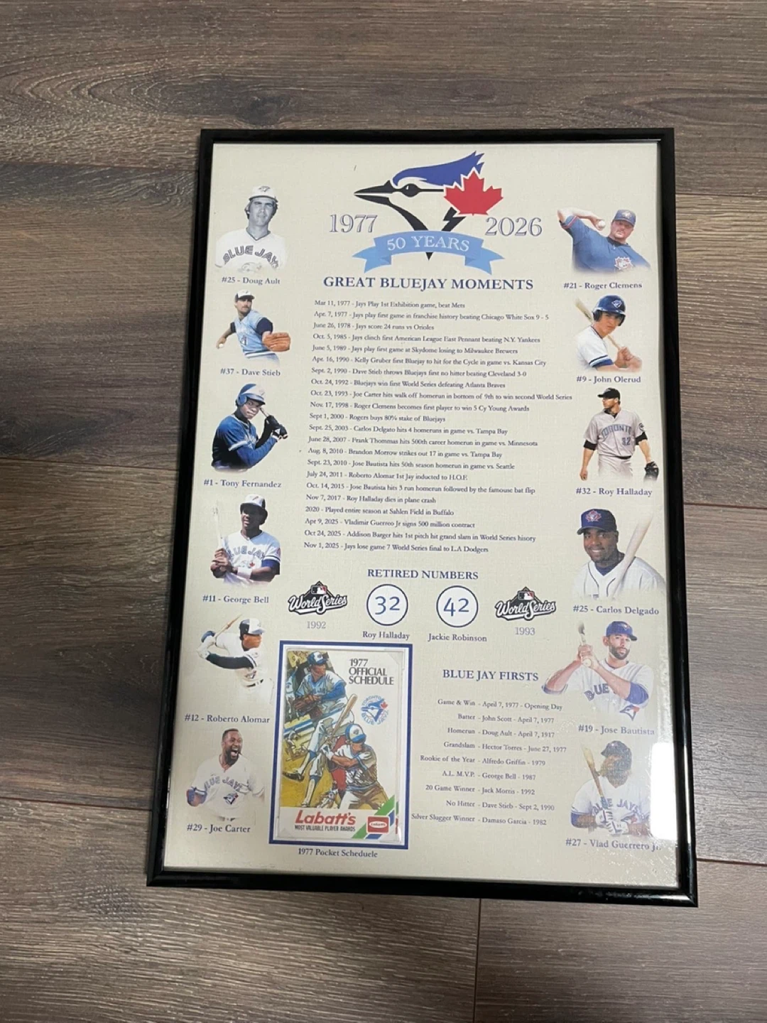 Toronto Blue Jays 1977-2026 Framed Moments