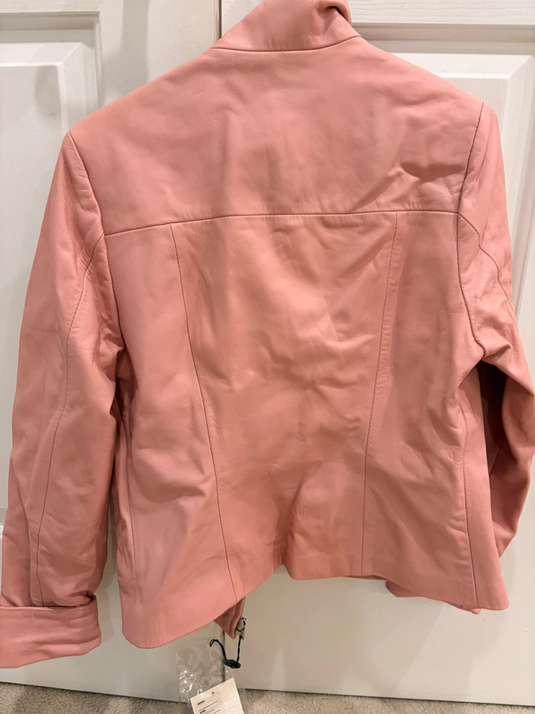 New with tags Italian leather pink jacket s/m - photo 4