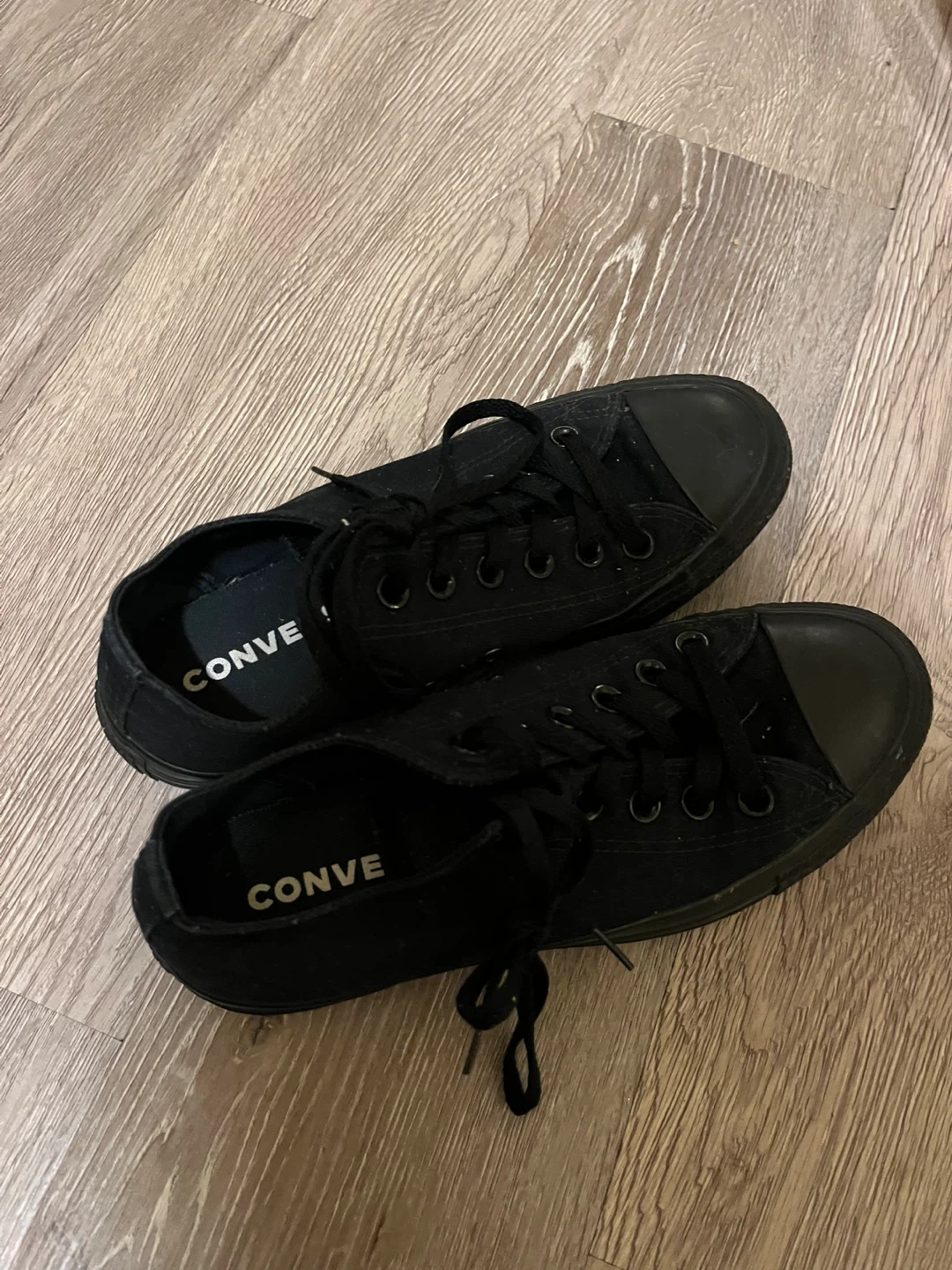 Converse All Star Low Top Black Sneakers - 7.5 - photo 2