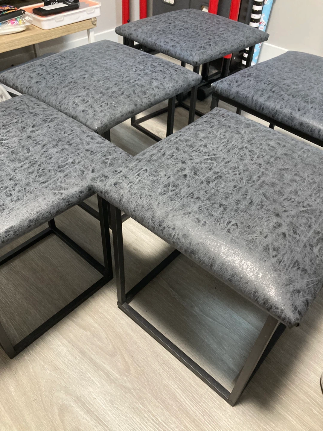 5-in-1 ottoman stackable cube stools - photo 4
