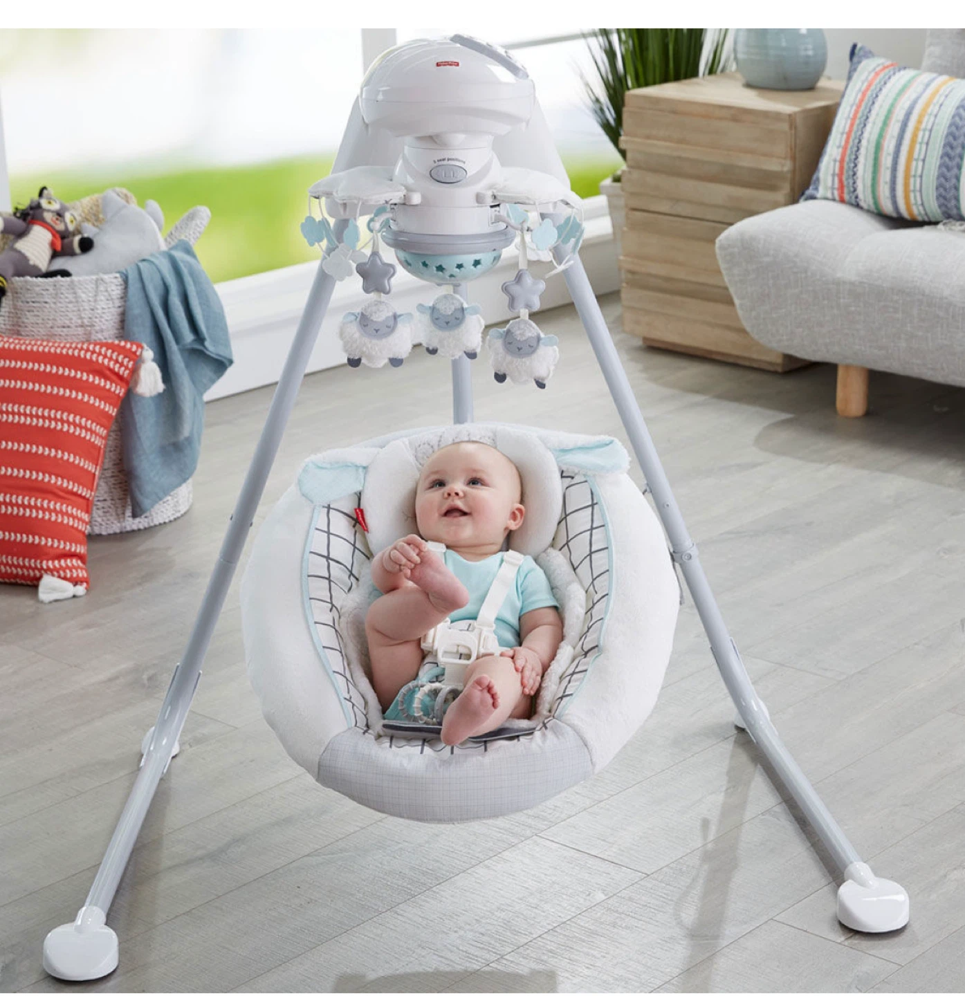 Fisher-Price Sweet Snugapuppy Dreams Cradle 'n Swing - photo 4