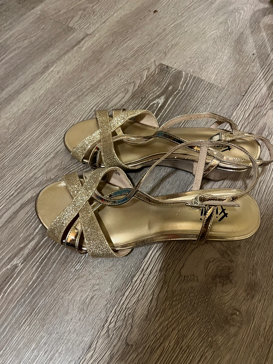 Gold Glitter Heels - Size 8.5 women