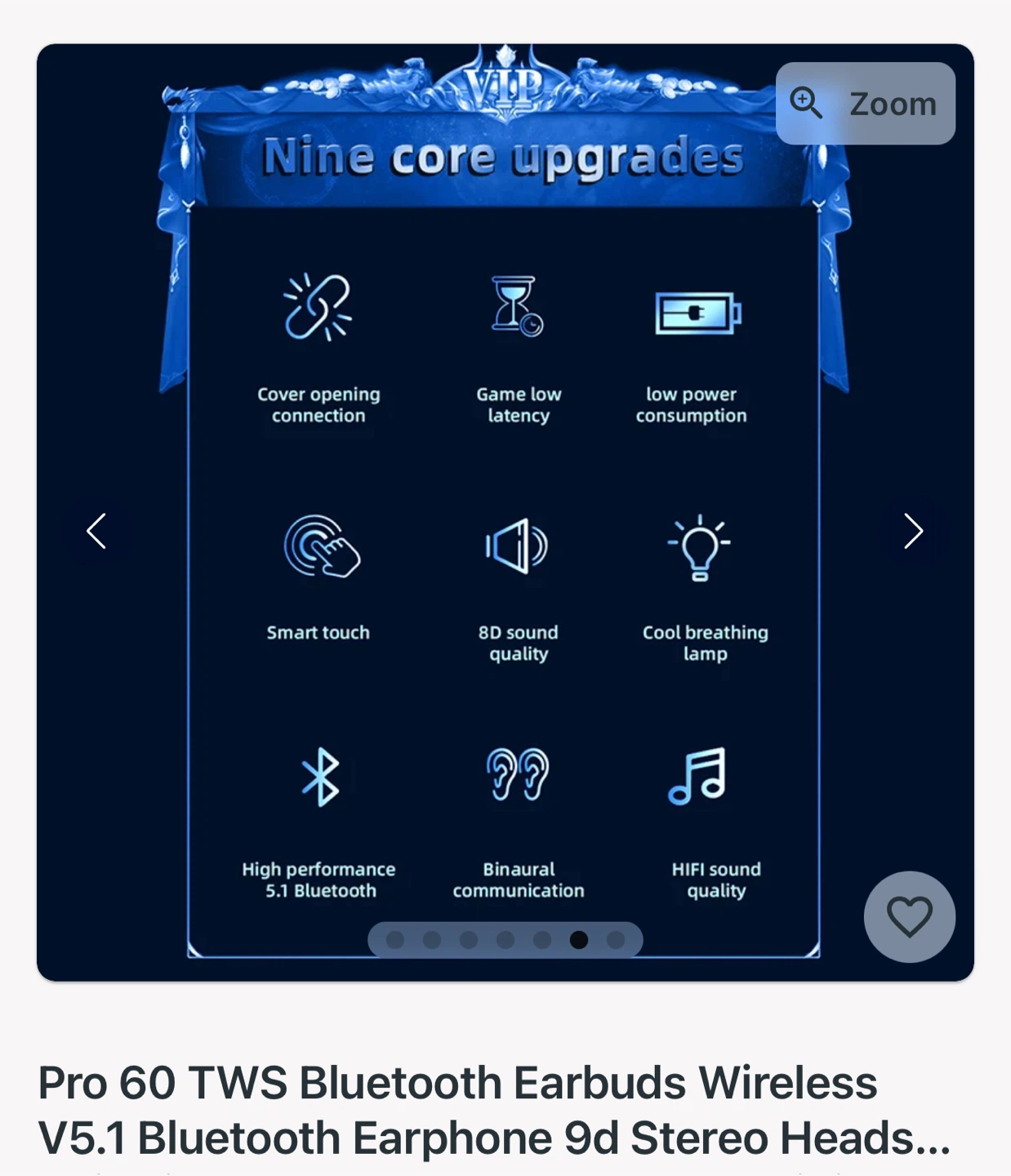 Pro 60 TWS Bluetooth Earbuds - photo 5