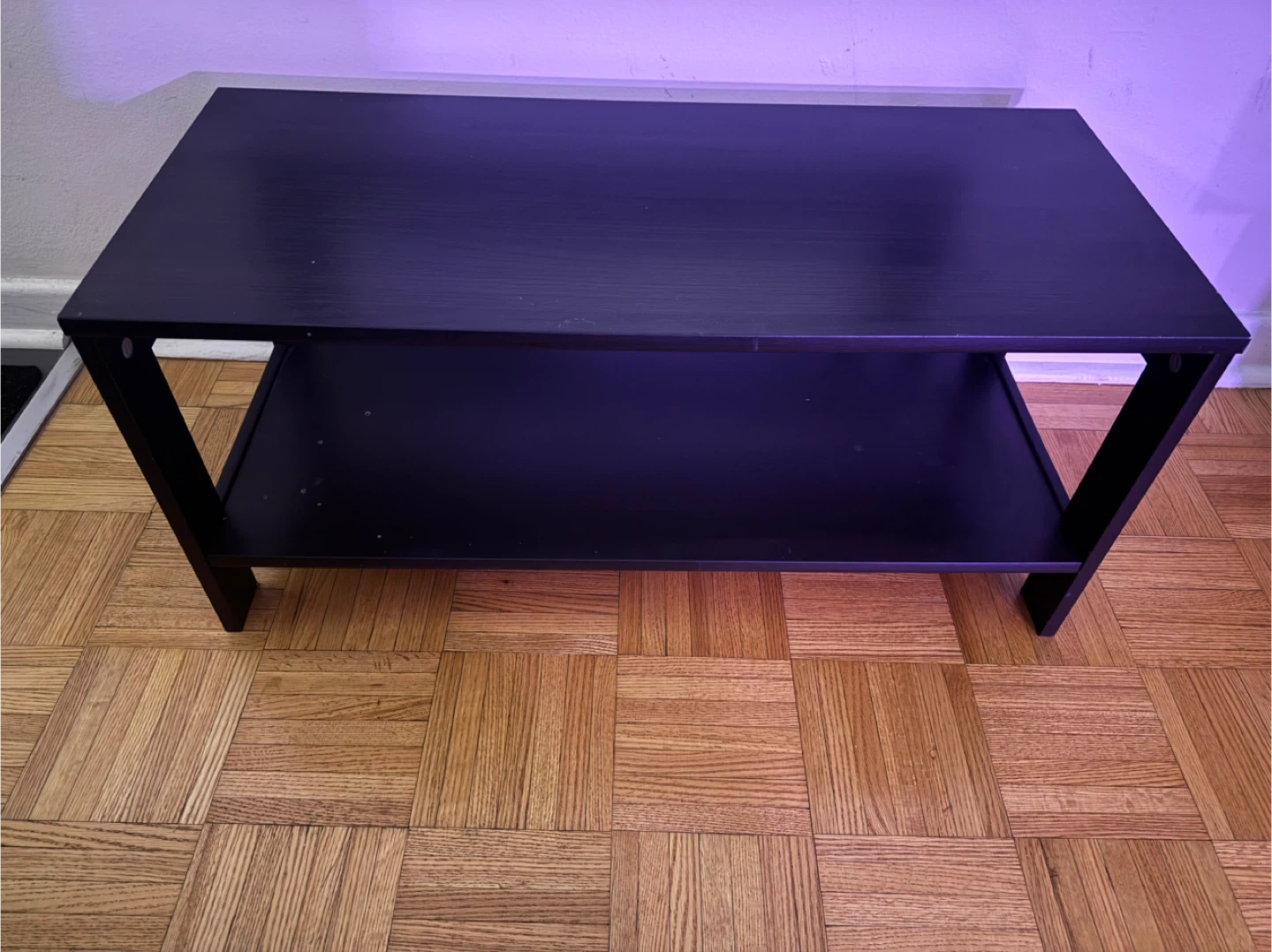 Black Coffee Table with Shelf