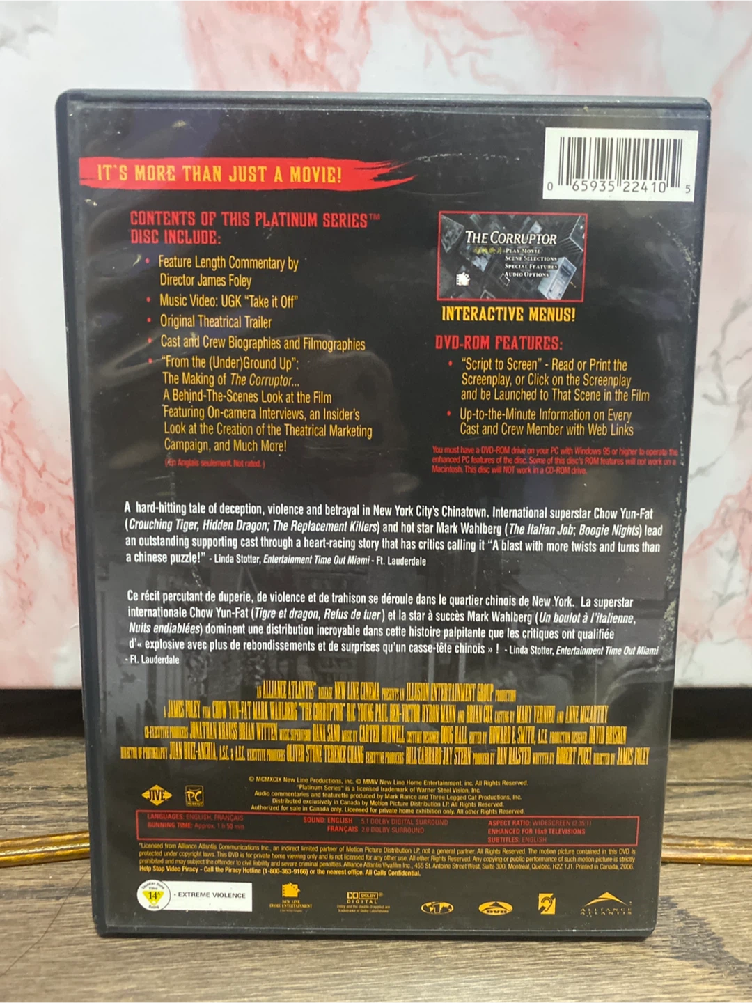 The Corruptor DVD - Chow Yun-Fat & Mark Wahlberg - photo 2