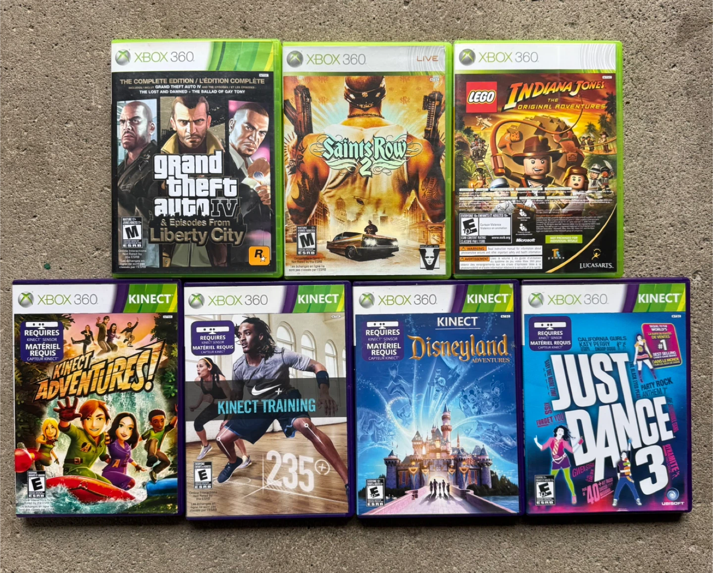 Xbox 360 Games: GTA IV, Saints Row 2, Lego Indiana Jones