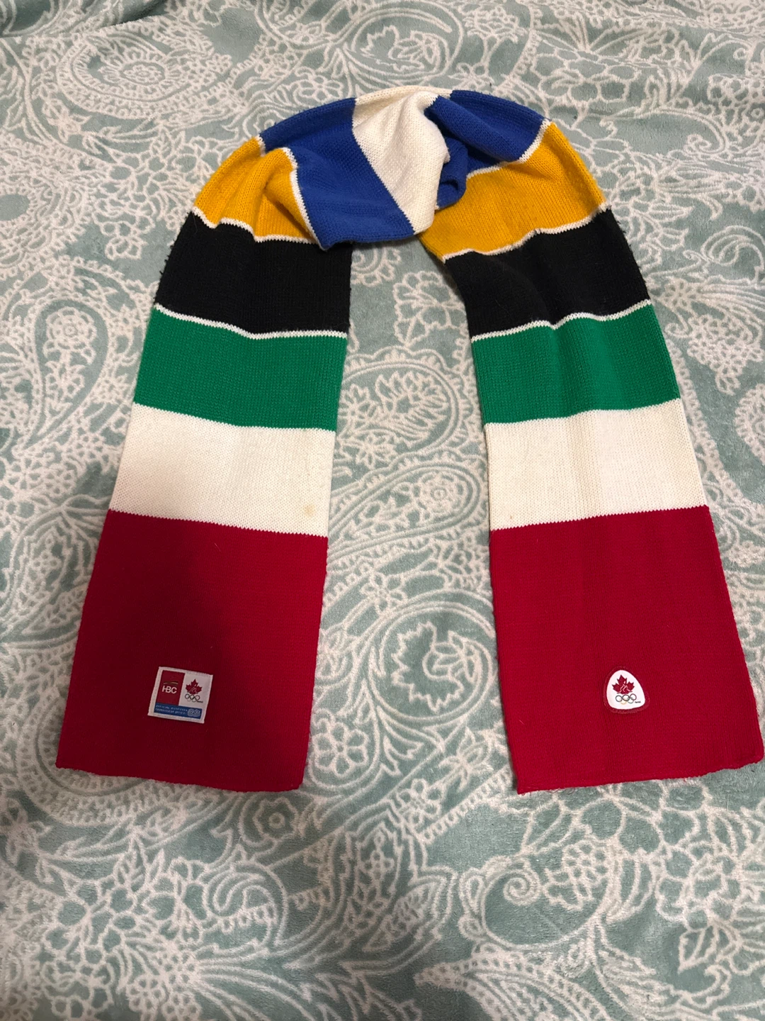 Vintage HBC Canada Olympic Scarf