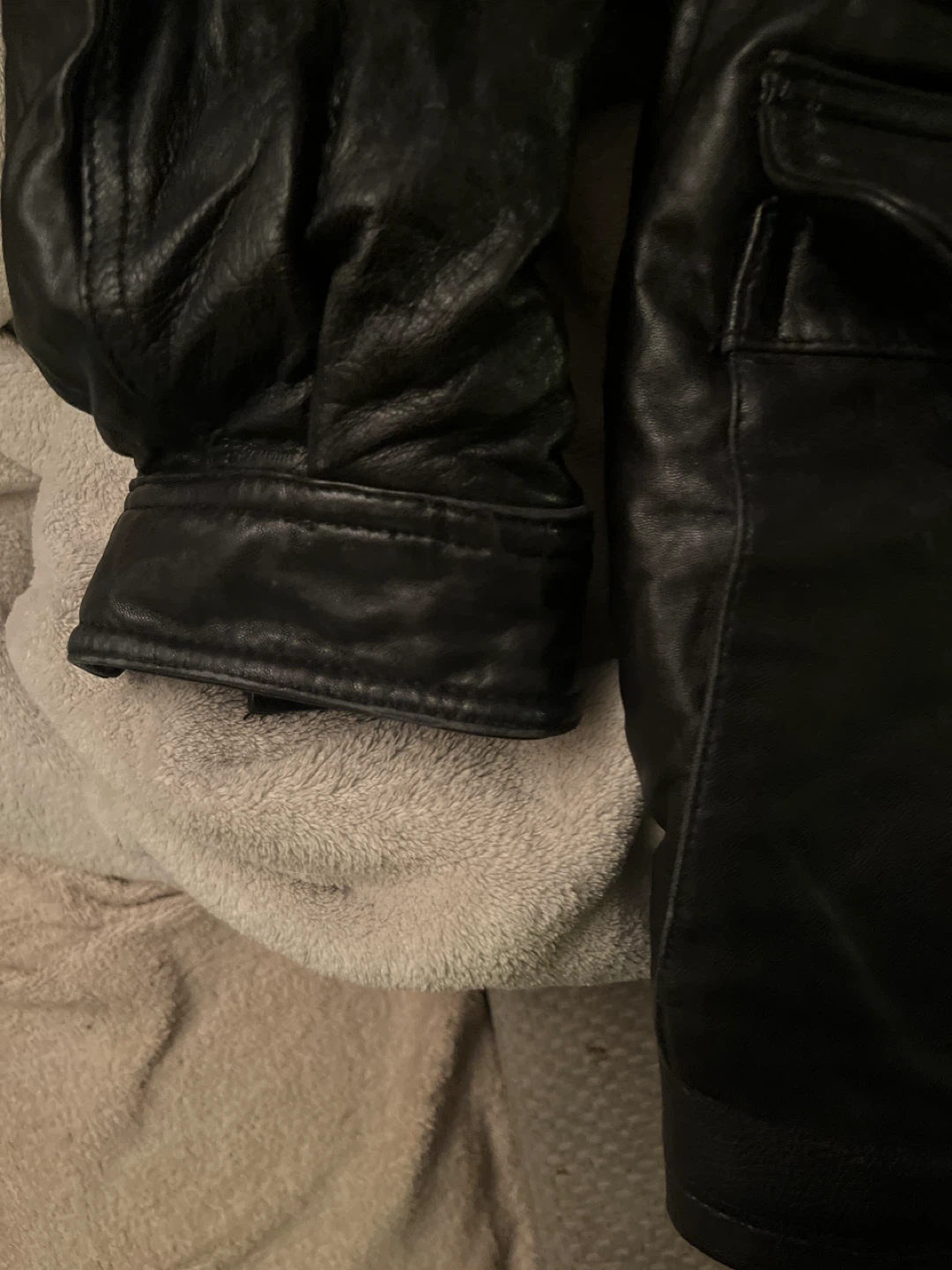 Danier Black Leather Jacket - Size M - photo 2