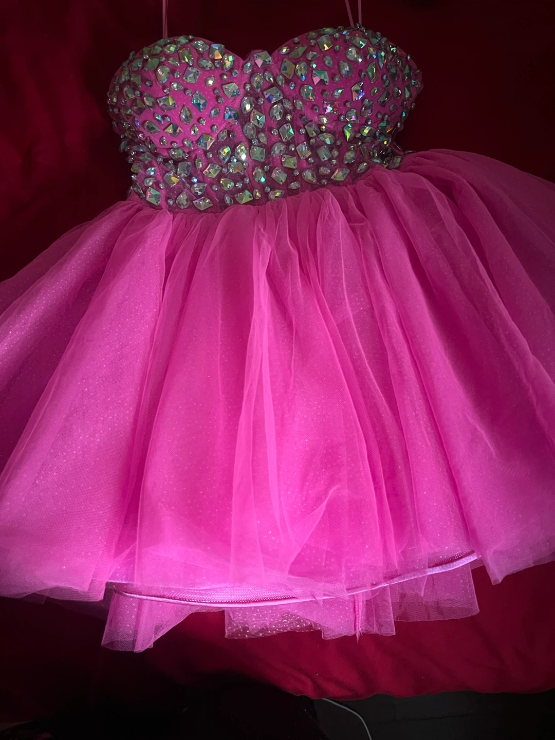 Pink sparkly tulle mini dress/ birthday dress - photo 2