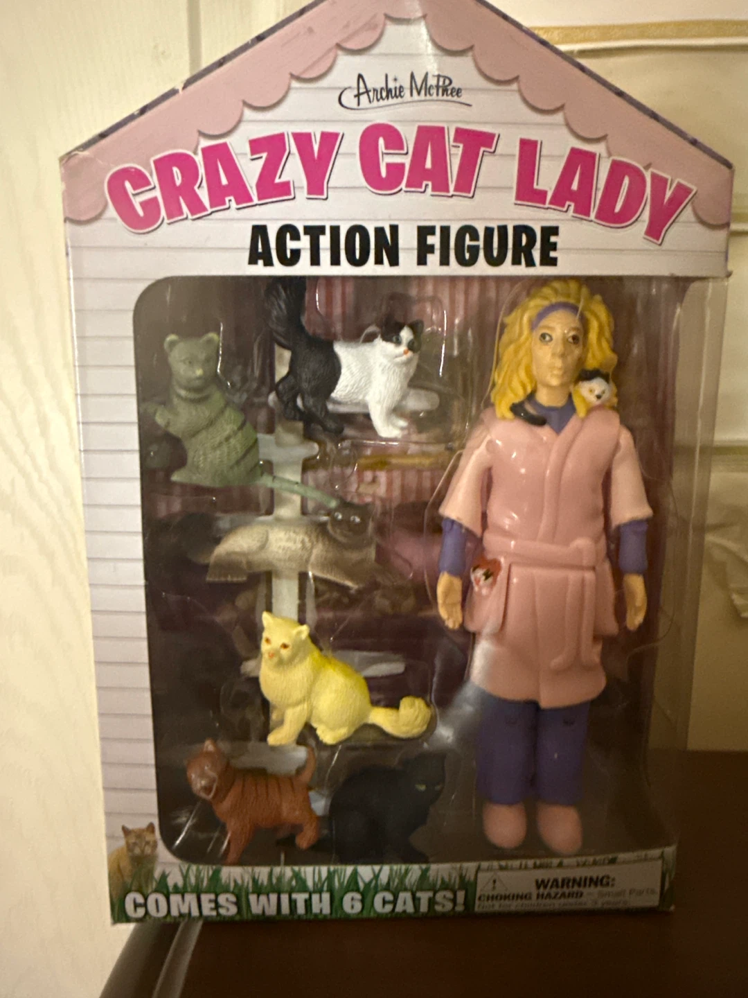 Archie McPhee Crazy Cat Lady Action Figure
