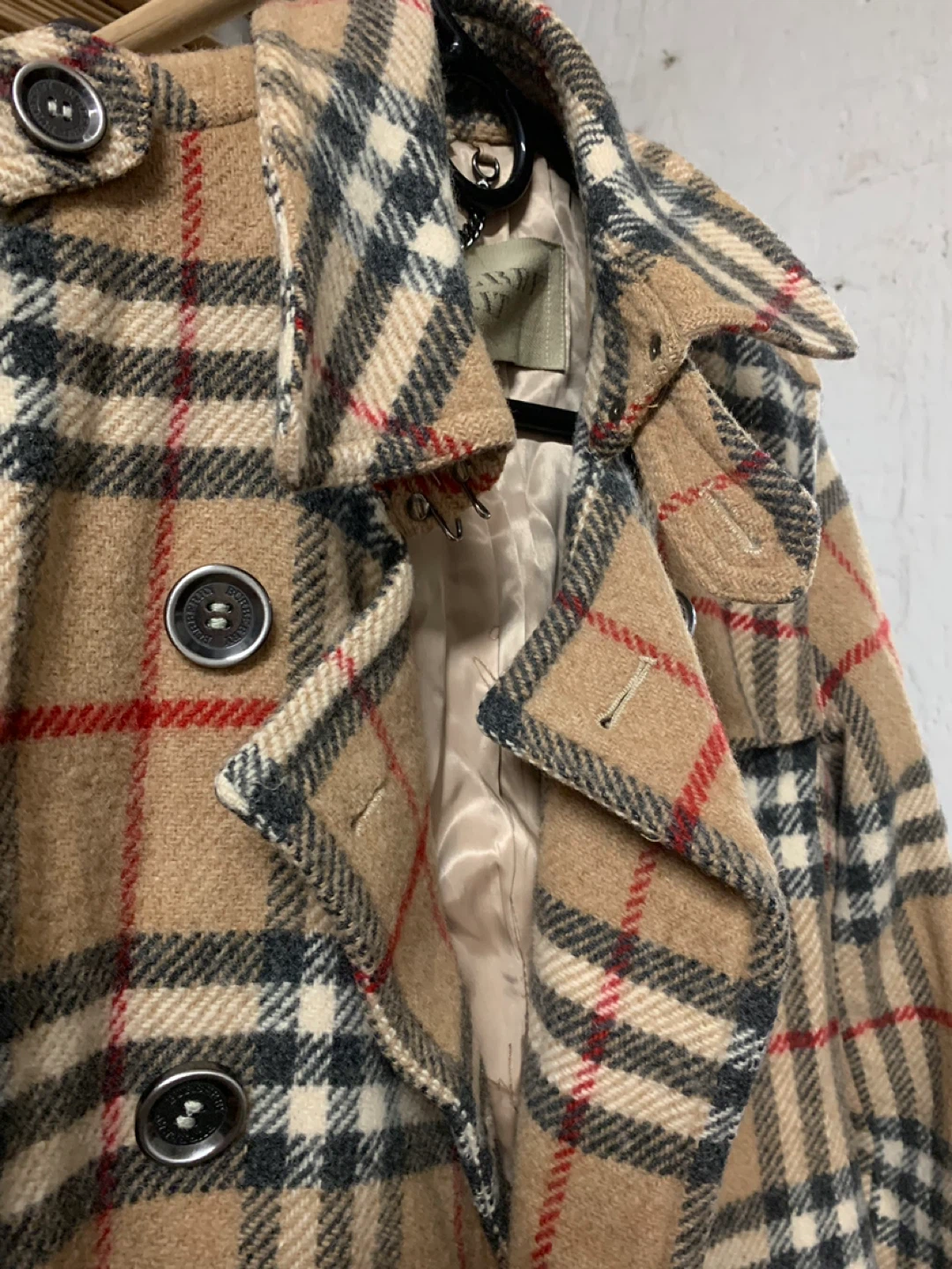 Burberry Brit Plaid Wool Coat - photo 5