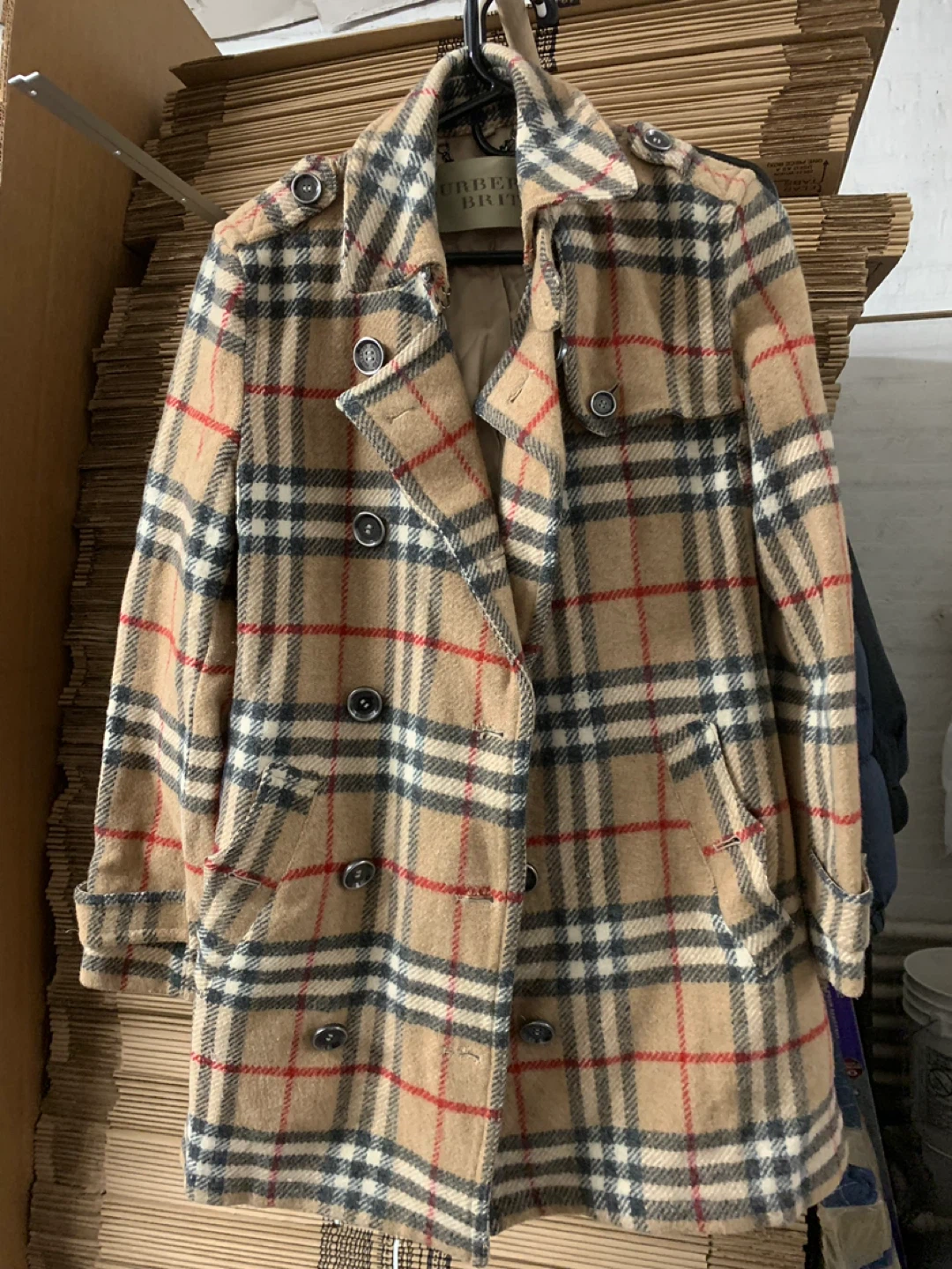 Burberry Brit Plaid Wool Coat - photo 2